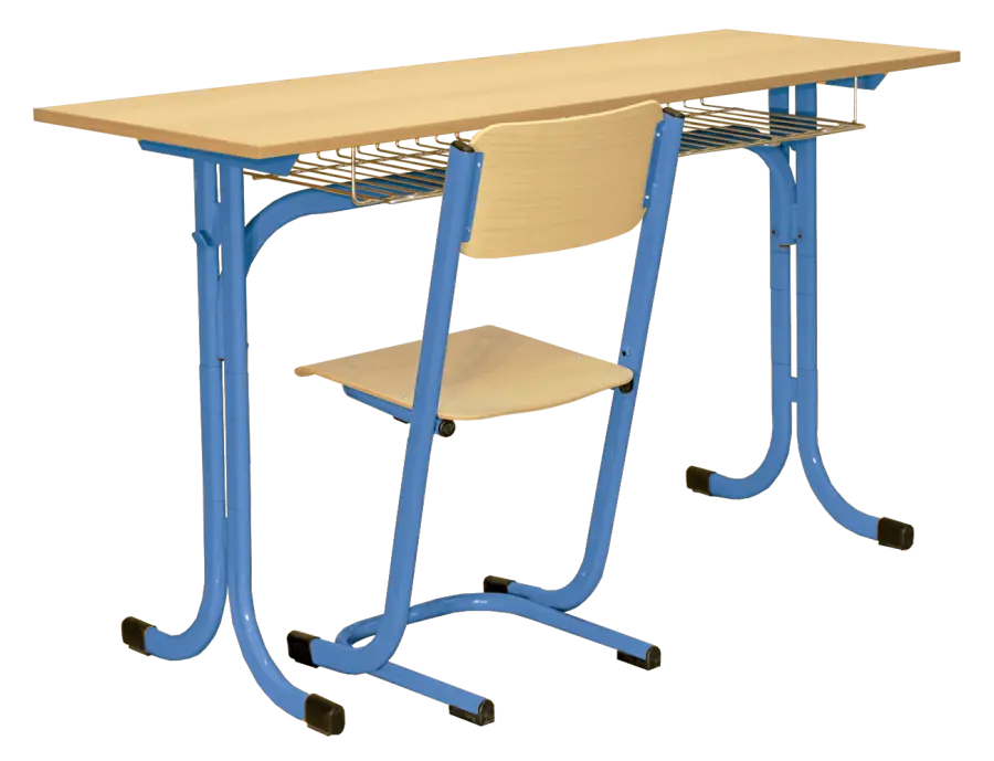 OTAKAR 2, lavice 2-místná stavitelná, velikost 4 - 7, koš RAL 5015 - modrá